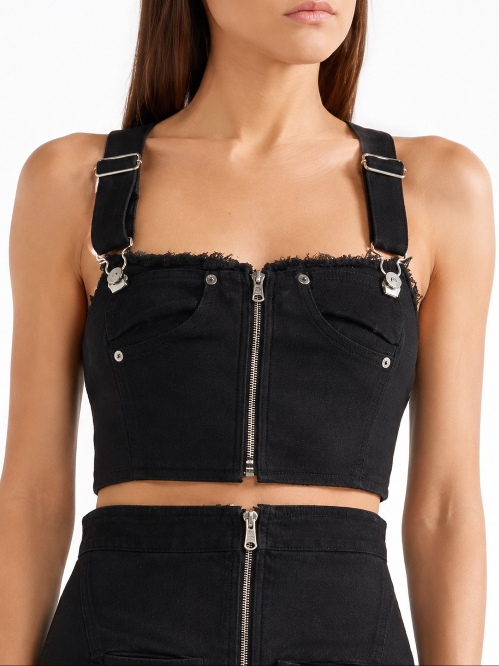 Re/Done Levi’s Overalls Denim Crop Top S